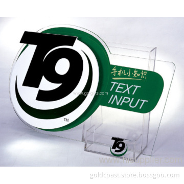 Acrylic Mobile Display Stands With Brochure Holder At Back 